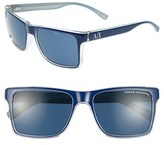 Thumbnail for your product : Armani Exchange 'Forever Young' Square Logo 57mm Sunglasses