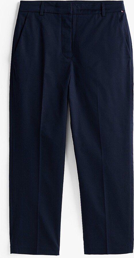 Tommy Hilfiger Women's Slim Fit Straight-Leg Chino - Blue - 0