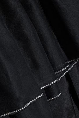 Alexandre Vauthier Strapless Crystal-embellished Gathered Cotton-broadcloth Dress