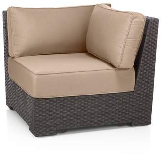Crate & Barrel Ventura Umber 3-Piece Sofa Sectional with Stone Sunbrella Cushions
