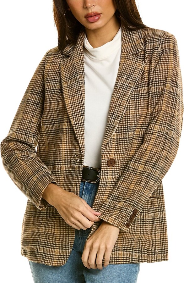 Oat New York Slim Boyfriend WoolBlend Jacket ShopStyle Blazers