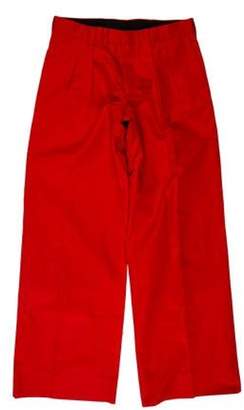Christian Dior Mid-Rise Pants Red Mid-Rise Pants