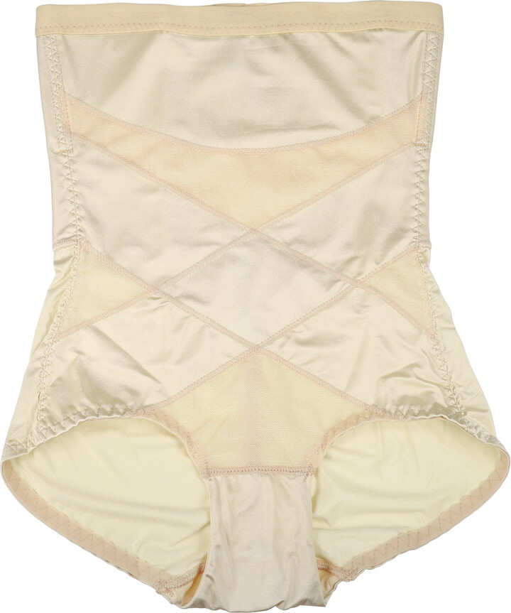 Unique Bargains Women High Waist Slimming Body Shaping Tummy Control Shapewear L Beige