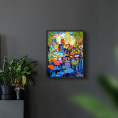 Winston Porter FLORAL Series DCVIII -Premium Framed Print -Ready to Hang - No Nails Required