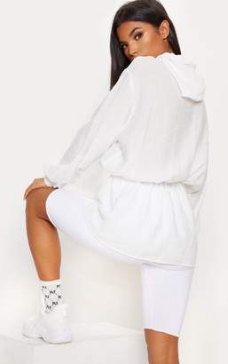 PrettyLittleThing White Hooded Toggle Top