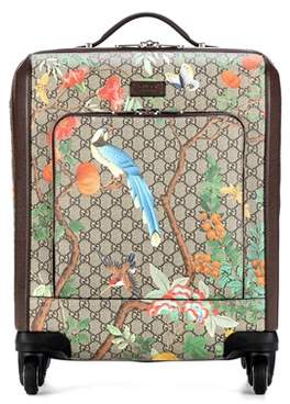 Gucci Leather-trimmed carry-on suitcase