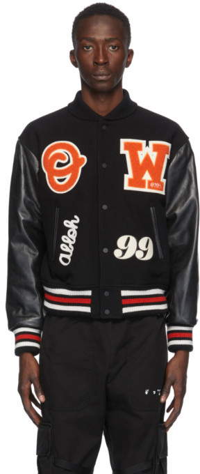 orange black and white jacket