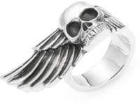 King Baby Studio Skull & Wing Sterling Silver Ring