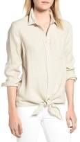 Thumbnail for your product : J.Crew Tie Front Linen Shirt