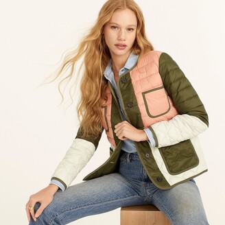 J.Crew Quilted lady jacket with PrimaLoft® in colorblock ...