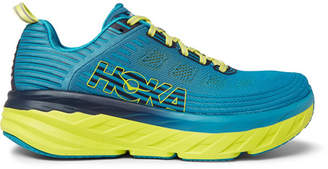 Hoka One One - Bondi 6 Logo-print Mesh Running Sneakers - Light blue