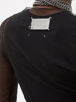 Thumbnail for your product : Maison Margiela Asymmetric-hem Tulle Long-sleeved Top - Black