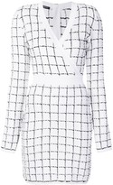 Thumbnail for your product : Balmain checked V-neck dress