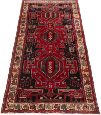 Isabelline Konya Anatolian Black Red Rug 3'5\