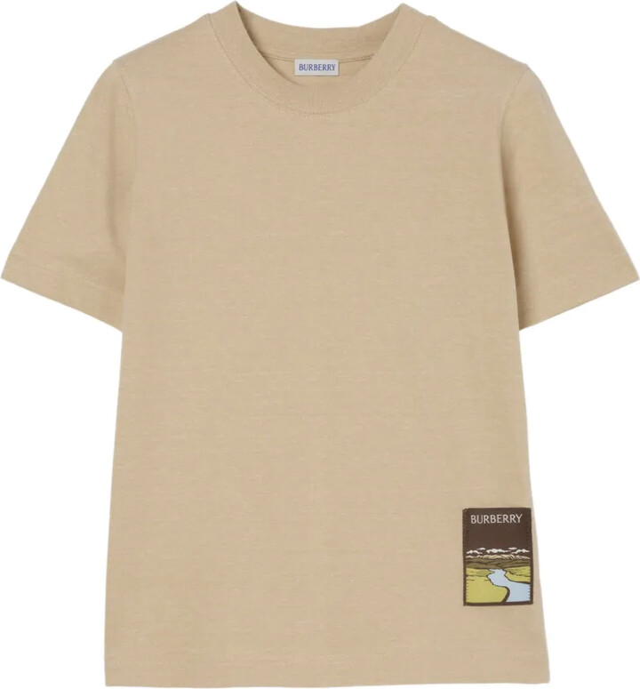 Burberry landscape label crew neck T-shirt