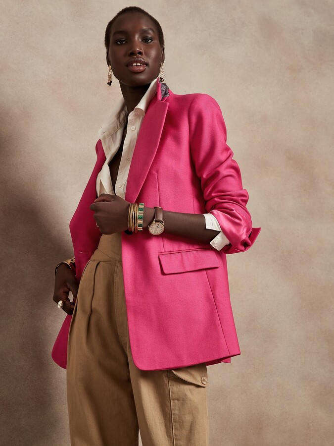 bright pink blazer