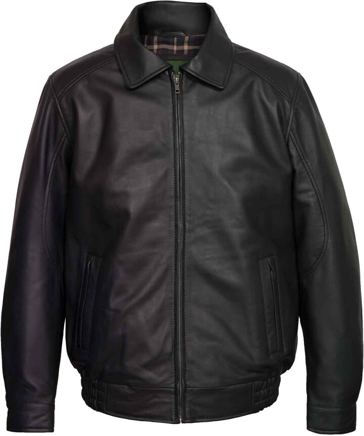 HIDEPARK Will: Men's Black Leather Blouson Jacket - ShopStyle