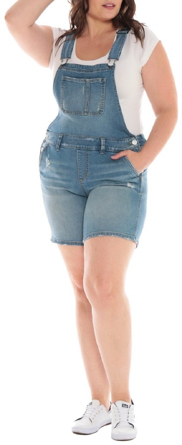womens plus size shortalls