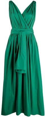 Dolce & Gabbana Belted Pleated Midi Dress
