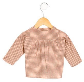 Caramel Baby & Child Girls' Checkered Long Sleeve Top