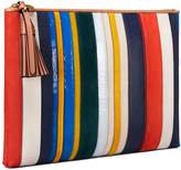Thumbnail for your product : Tory Burch STRIPE LARGE POUCH