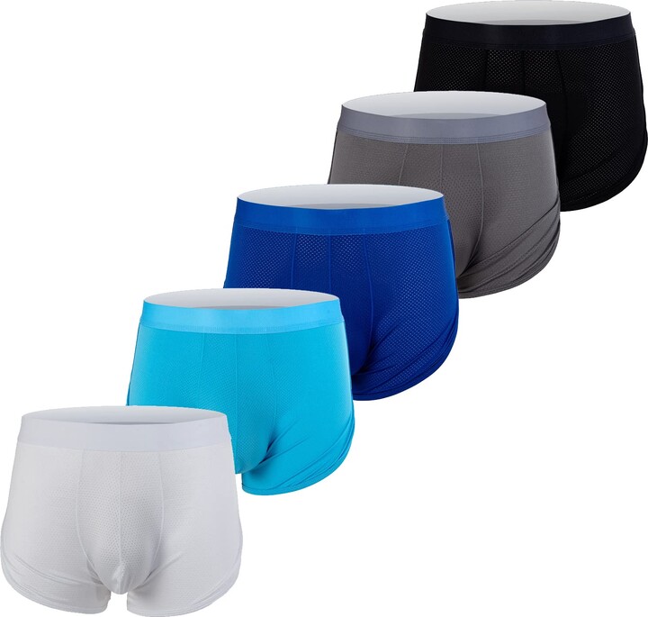 YuKaiChen Men's Pouch Underwear Trunks Performance Bulge Enhancing Boxer Briefs Short-leg 
