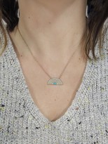 Thumbnail for your product : Andrea Fohrman Medium Diamond and Turquoise Rainbow Yellow Gold Necklace