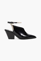 Thumbnail for your product : Valentino Rockstud brushed-leather mules