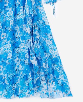 The Kooples Long blue dress with floral print