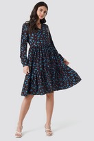 Thumbnail for your product : NA-KD V-Neck Printed Ruffle Dress