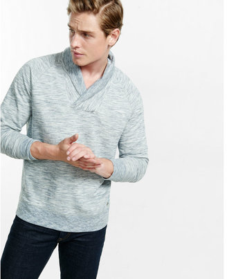 Express marled shawl collar raglan sleeve sweatshirt
