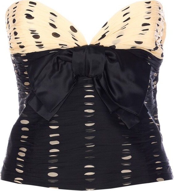 Valentino Bow Detailed Strapless Top