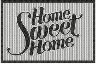 PODEVACHE - 5th Avenue Home Sweet Home Vinyl Door Mat - Black