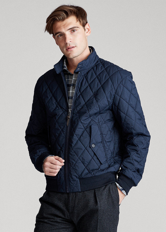 ralph lauren blue quilted jacket