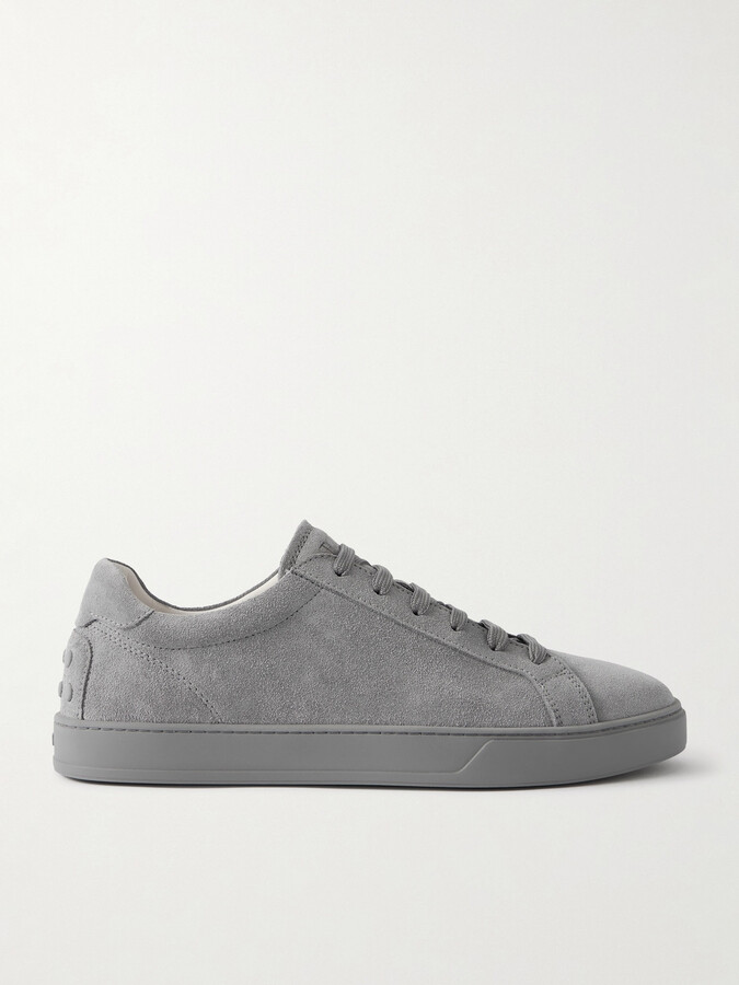 Tod's Allacciata Cassetta Rubber-Trimmed Suede Sneakers