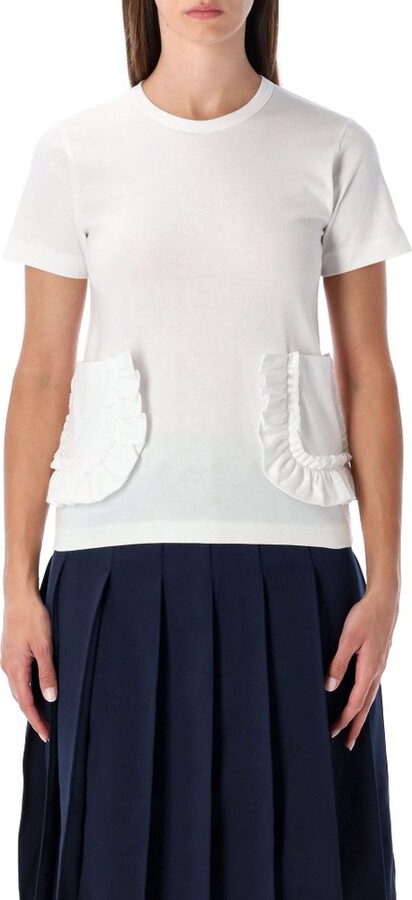 COMME DES GARÇONS GIRL Ruffle Pocket Crewneck T-Shirt