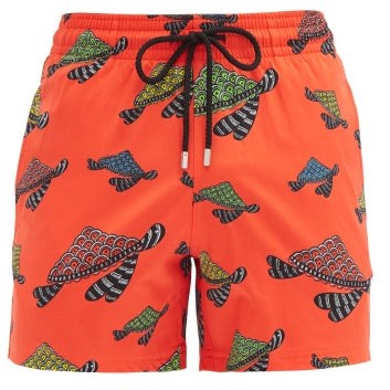Vilebrequin Moorise Turtle-print Swim Shorts - Orange Multi - ShopStyle