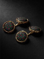 Thumbnail for your product : Buccellati Premium Gentlemen Gold and Blackened Silver Multi-Stone Cufflinks