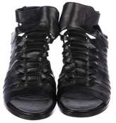 Thumbnail for your product : Alexander Wang Leather Wedge Sandals