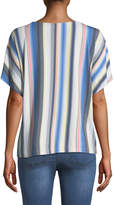 Thumbnail for your product : St. John Blurred Multi-Stripe T-Shirt