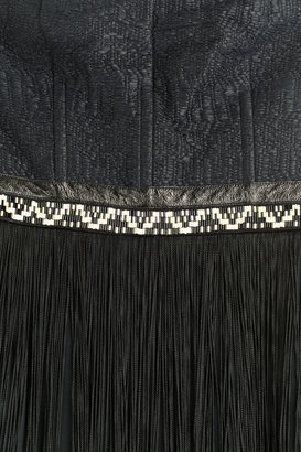 Tamara Mellon Embellished Bandeau Dress with Fringe