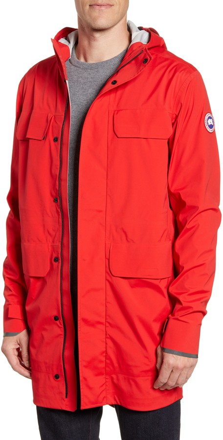 red rain jacket mens