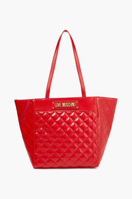 Love Moschino Quilted faux leather tote