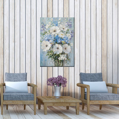 Red Barrel Studio Something Blue Outdoor Canvas Art