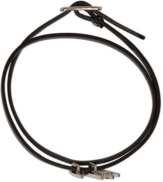 McQ Black Swallow Mini Wrap Bracelet