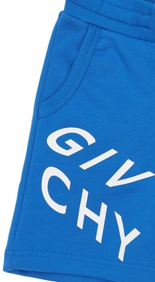 Givenchy Logo Print Cotton Sweat Shorts