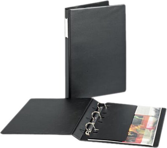 Cardinal 14232 Heavyweight Vinyl Slant-D 3-Ring Binder With Label Holder, 1' Capacity, Black