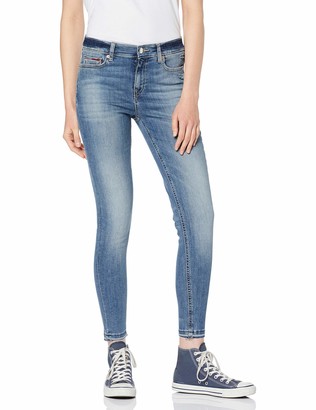 Tommy Jeans Hilfiger Denim Women's MID RISE SKINNY NORA 7/8 BLNLB Skinny  Jeans - ShopStyle