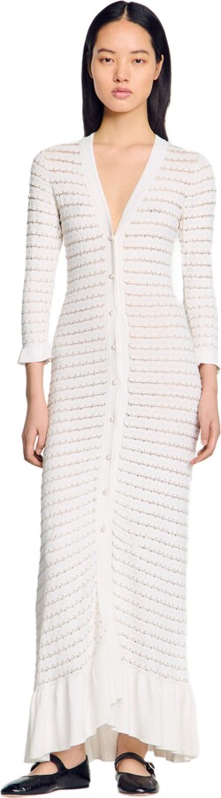 Sandro Maxi dress with pearl details