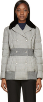 Thumbnail for your product : Moncler Gamme Bleu Gray Down Mink-Fur Collar Jacket